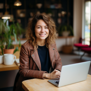 Étudiante se prépare sur sa certification Certilangue à distance