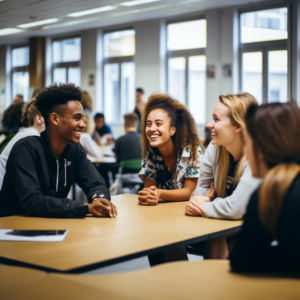 Classe animée dans un centre de formation linguistique